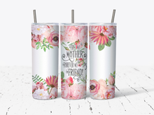 Load image into Gallery viewer, Tumbler for mom, First my mom forever my friend, Stainless steel skinny tumbler with lid and straw, Mother's day gift, Personalized Tumbler.