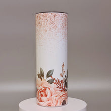 Load image into Gallery viewer, Insulated Tumbler with leak proof lid and straw, Custom tumbler, Stainless steel skinny tumbler with straw.