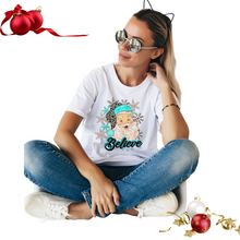 Load image into Gallery viewer, Believe Vintage Santa Christmas shirt, Custom Christmas shirt, Holiday shirt,