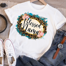 Load image into Gallery viewer, Blessed Mama Custom Made Ladies T Shirt