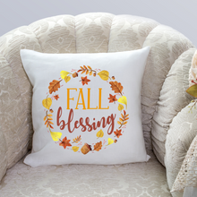 Load image into Gallery viewer, Fall blessing throw pillow cover, Custom pillow case, Autumn pillow cover, Fall pillow decor, Decorative pillow cover.
