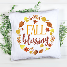 Load image into Gallery viewer, Fall blessing throw pillow cover, Custom pillow case, Autumn pillow cover, Fall pillow decor, Decorative pillow cover.