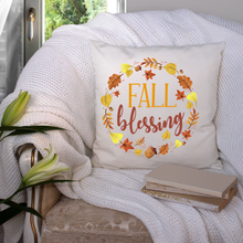 Load image into Gallery viewer, Fall blessing throw pillow cover, Custom pillow case, Autumn pillow cover, Fall pillow decor, Decorative pillow cover.