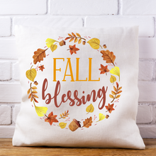 Load image into Gallery viewer, Fall blessing throw pillow cover, Custom pillow case, Autumn pillow cover, Fall pillow decor, Decorative pillow cover.