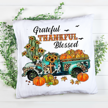 Load image into Gallery viewer, Thankful pillowcase, Fall throw pillow cover, Thanksgiving pillow cover, Fall decorative pillow cover, Throw pillow cover.