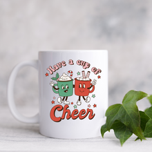 Load image into Gallery viewer, Have a up of cheer coffee mug, Custom ceramic coffee mug, Hot cocoa mug, Holiday mug.