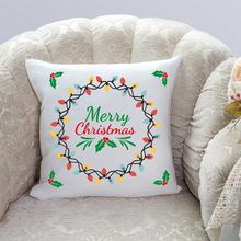 Load image into Gallery viewer, Christmas throw pillow cover, Holiday pillowcase, Couch pillow cover, Custom Christmas chair pillow case.
