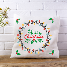 Load image into Gallery viewer, Christmas throw pillow cover, Holiday pillowcase, Couch pillow cover, Custom Christmas chair pillow case.