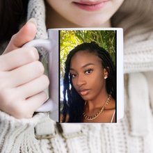 Load image into Gallery viewer, Custom mug personalized with picture and name, Photo mug, coffee mug, Hot chocolate mug.