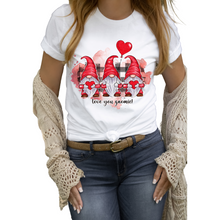 Load image into Gallery viewer, Love you gnome Ladies T shirt, Valentine shirt.