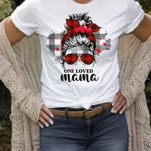 Load image into Gallery viewer, One Blessed Mama Custom shirt, Ladies T shirt.