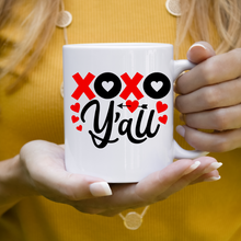 Load image into Gallery viewer, XOXO Y' all Coffee mug, Love mug.