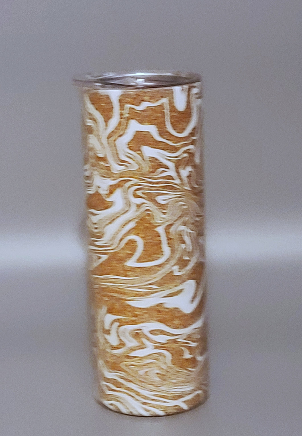 Gold glitter 20 oz stainless steel skinny tumbler, Custom made tumbler.