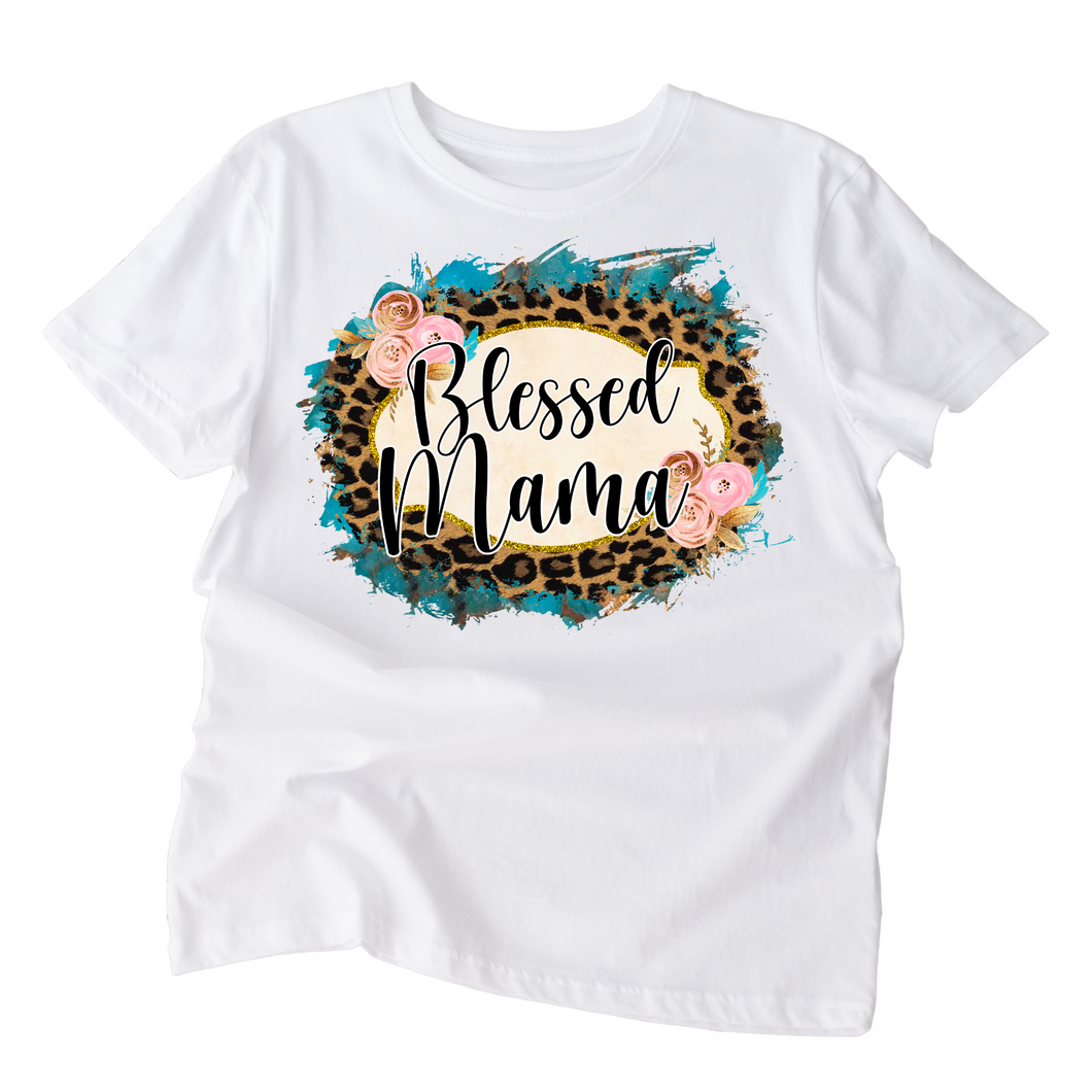 Blessed Mama Custom Made Ladies T Shirt