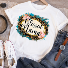 Load image into Gallery viewer, Blessed Mama Custom Made Ladies T Shirt
