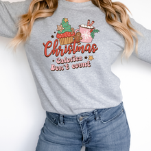 Load image into Gallery viewer, Christmas sweatshirt, Christmas calories don&#39;t count shirt, Retro Christmas sweatshirt,  Custom sweater, Christmas sweater, Winter clothing.
