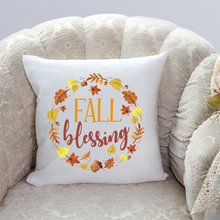 Load image into Gallery viewer, Fall blessing throw pillow cover, Custom pillow case, Autumn pillow cover, Fall pillow decor, Decorative pillow cover.
