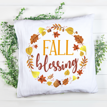 Load image into Gallery viewer, Fall blessing throw pillow cover, Custom pillow case, Autumn pillow cover, Fall pillow decor, Decorative pillow cover.
