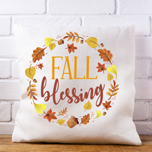 Load image into Gallery viewer, Fall blessing throw pillow cover, Custom pillow case, Autumn pillow cover, Fall pillow decor, Decorative pillow cover.
