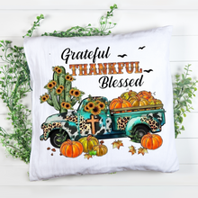 Load image into Gallery viewer, Thankful pillowcase, Fall throw pillow cover, Thanksgiving pillow cover, Fall decorative pillow cover, Throw pillow cover.
