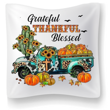 Load image into Gallery viewer, Thankful pillowcase, Fall throw pillow cover, Thanksgiving pillow cover, Fall decorative pillow cover, Throw pillow cover.
