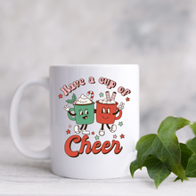 Load image into Gallery viewer, Have a up of cheer coffee mug, Custom ceramic coffee mug, Hot cocoa mug, Holiday mug.
