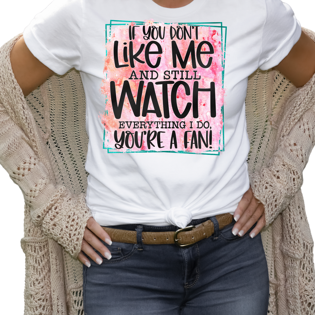 If you don't like me and you watch everything I do you are a fan shirt, Ladies T shirt.