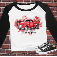 Load image into Gallery viewer, Raglan Loads of Love Kids T shirt
