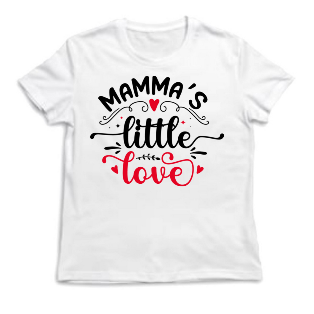 Toddler Crew neck Mama's little love Valentine shirt, Kids custom shirt.