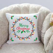 Load image into Gallery viewer, Christmas throw pillow cover, Holiday pillowcase, Couch pillow cover, Custom Christmas chair  pillow case.
