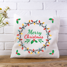 Load image into Gallery viewer, Christmas throw pillow cover, Holiday pillowcase, Couch pillow cover, Custom Christmas chair  pillow case.
