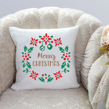 Load image into Gallery viewer, Christmas throw pillow cover, Christmas pillowcase,  Couch pillows, Custom pillow case.
