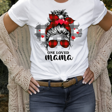 Load image into Gallery viewer, One Blessed Mama Custom shirt, Ladies T shirt.
