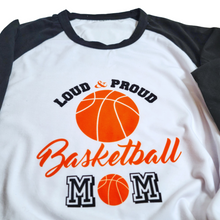 Load image into Gallery viewer, Basketball Mom custom T shirt, Ladies T shirt, Shirt for mom.
